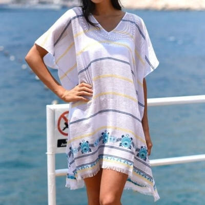 

Women Soft Pullover Blouse Coat Boho Casual Cardigan Beach Bikini Cover Up Tops