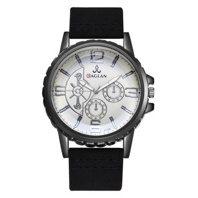 

Fashion Business Analog Quartz Watches Men PU Leather Strap Wristwatch