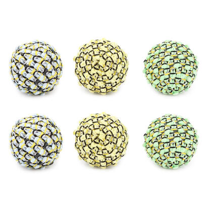 

6pcsset Elastic Multi Ball Pet Cat Chew Catch Interactive Playing Toys