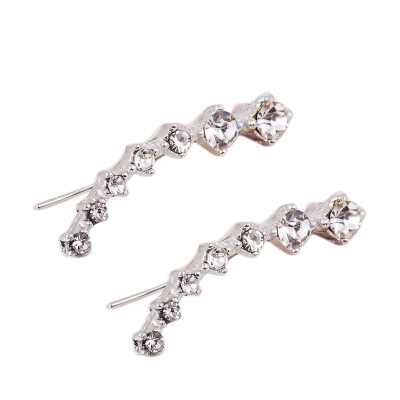 

Women Fashion Rhinestone Silver Crystal Earrings Ear Hook Stud Jewelry Gift For Women