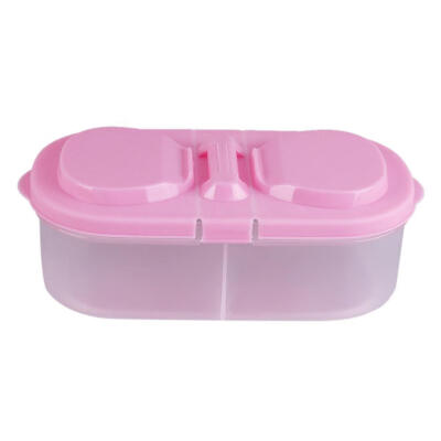 

2 Grid Food Storage Box Nut Cosmetics Stationery Holder Home Organizer