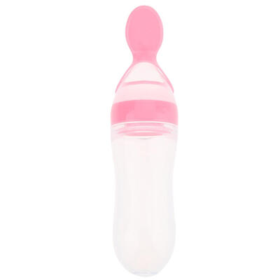 

90ml Silicone Extrusion Type Feeding Spoon Rice Paste Feeding Bottle