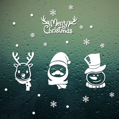 

Toponeto New Year Merry Christmas Snowflake Wall Sticker Home Shop Windows Decals Decor