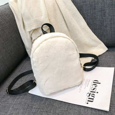 

Tailored Women Fashion Simple Plush Shoulder Bag Versatile Shoulder Travel Backpack