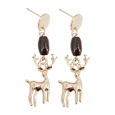 

Personality Gold Color Deer Pendant Drop Earrings for Women Chic Earring Fashion Gift