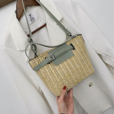 

Tailored Women Vintage Straw Bag Casual Wild Vacation Simple Weave Crossbody Bag