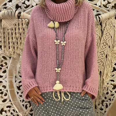 

Women Casual Long Sleeve Tops Jumper Sweater Fashion Ladies Knitwear Pullover