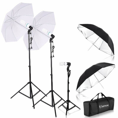 

Photography Studio Lighting Kit 4pcs 33" Umbrella Socket Lamps Light Stand Set