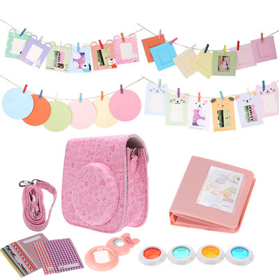 

6 in 1 Instant Film Camera Accessories Bundles for Fujifilm Instax Mini8 8s with BagPhoto AlbumClose-Up Selfie LensColors Lens