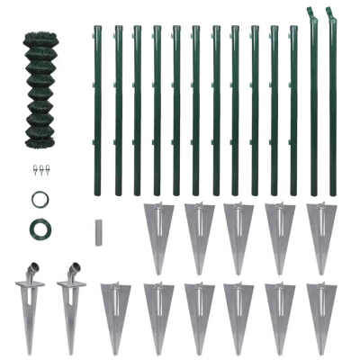 

Chain-Link Fence Set with Posts Spike Anchors 33x82