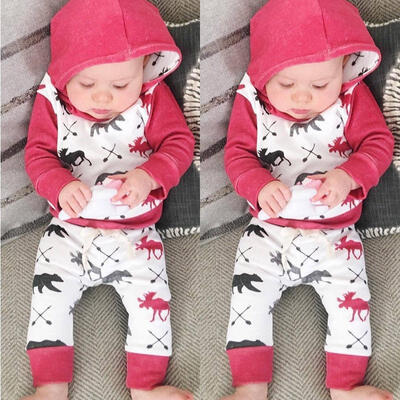 

ChristmasToddler Baby Boys Tops Hoodie Pants Home Outfits 2Pcs Set Clothes Gift