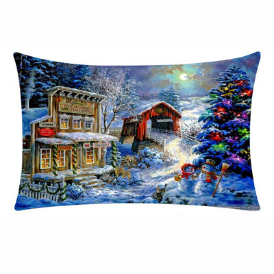 

〖Follure〗Merry Christmas Rectangle Cushion Cover Throw Pillow Case Pillowcase