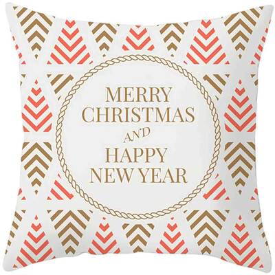 

Siaonvr 2020Merry Christmas Pillow Cases Cotton Linen Sofa Cushion Cover Home Decor