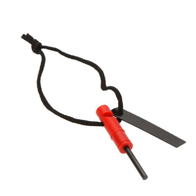 

Outdoor Portable Water Resistant Travel Survival Magnesium Stone Tooth Scraper Flint Fire Starter Lighter Maker Kit