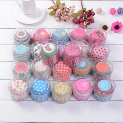 

100pcSet Mix Colors Cake Baking Paper Cup Cupcake Muffin Cases Home Party Tool