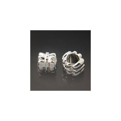 

Tibetan Style European Beads Large Hole Beads Lead Free & Cadmium Free Column Silver Color 75mm wide 65mm long hole 5mm