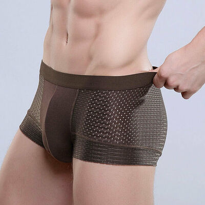

Hot Men boy Breathable Underwear Boxer Briefs Shorts Bulge Pouch Underpants