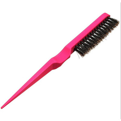 

〖Follure〗Salon comb hair teasing brush three row natural boar bristle hair comb