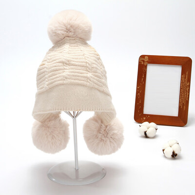 

Tailored Fashion Womens Winter Collar Plus Wild Thick knit Warm Hat