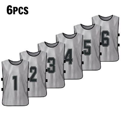 

6 PCS Kids Basketball Pinnies Quick Drying Basketball Jerseys Youth Sports Scrimmage Soccer Team Training Bibs Practice Sports Ve