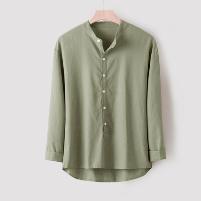 

Toponeto Fashion Mens Autumn Winter Button Casual Linen&Cotton Long Sleeve Top Blouse
