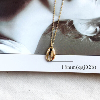 

Fashion Bohemian Cowrie Conch Gold Shell Pendant Necklace for Women Ocean Sea Beach Necklaces Boho Shell Jewelry