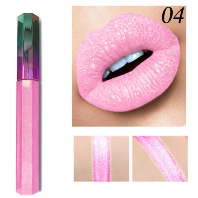 

12Colors Professional Matte Metallic Shiny Lip Glaze Gloss Long Lasting Lipstick