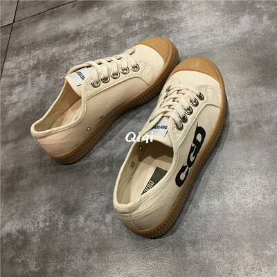 

2019 summer new trendy shoes canvas shoes Korean version 100 Haraku Hong Kong style ins board shoes girl