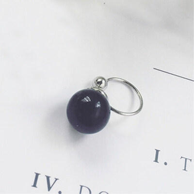 

1Pc Clip-on Earrings Imitation Pearl Black White Tragus Cartilage Ear Cuff Non Piercing Closure Rings Without Piercing Statement