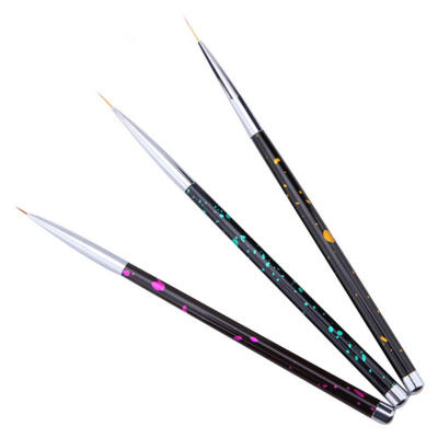 

3pcs Fine Thin Pro Nail Art Brushes Set UV Gel Liner Polish Drawing Pens