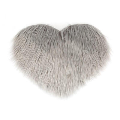 

Love Heart Shape Long Hairy Rug Fur Artificial Wool Mats Shaggy Carpets