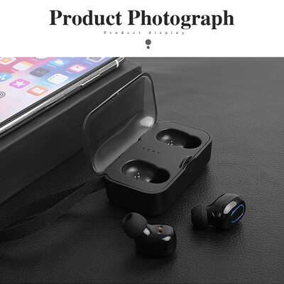 

Bluetooth headset 50 binaural call Bluetooth headset mini Bluetooth with charging compartment