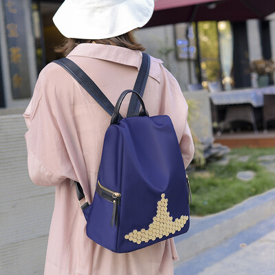 

Fashionable travel double-shoulder bag womens backpack cloth canvas anti-theft large-capacity students bag