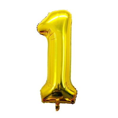 

FUNNYBUNNY 40" Number 0-9 Thickening Silver Foil Air-filled Helium Mylar Balloons for Birthday & Party & Wedding Anniversary