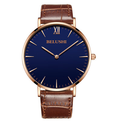 

New ultra-thin mens watch belt waterproof wrist watch student fashion Korean fashion sports quartz watch