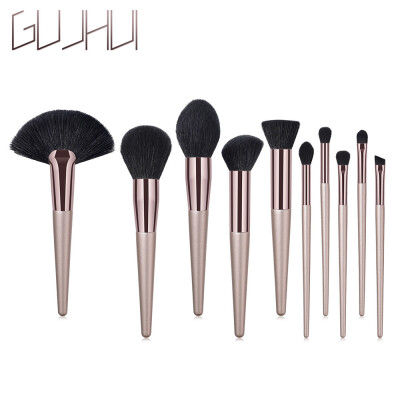 

〖Follure〗10PCS Wooden Foundation Cosmetic Eyebrow Eyeshadow Brush Makeup Brush Sets Tools