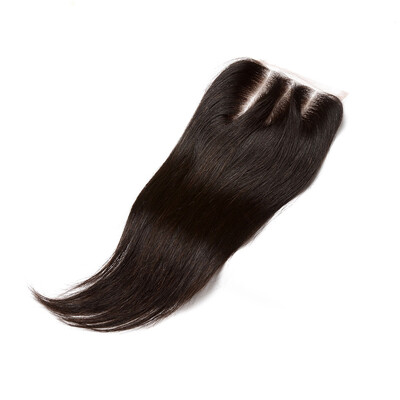 

Dolago 4x4 Lace Closure Straight Hair Pre Plucked Hairline Natural Black Burmese Virgin Hair