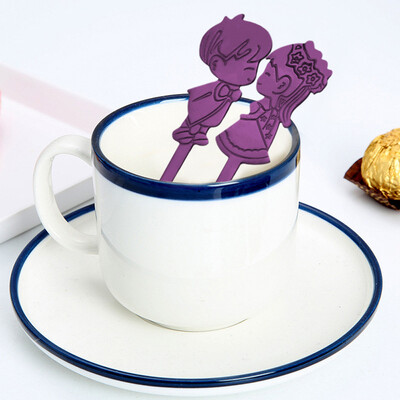 

Gobestart Colorful Spoon Couples Spoons Flatware Coffee Drinking Tools Kitchen Gadget BK