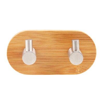 

Wall Mounted Bamboo Wooden Coat Hook Rack
