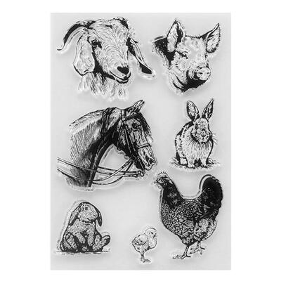 

Animal Printed Clear Transparent Silicone Seal DIY Stamp Sheet Photo Album