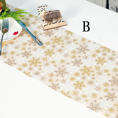 

〖Follure〗Christmas Large Table Cover Tablecloth Decoration Winter Holiday Snowflake