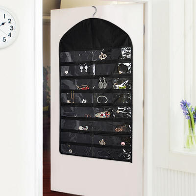 

Greensen Double Side Storage 64 Pocket Hanging Jewelry Shelf Organizer Earring Display Bag