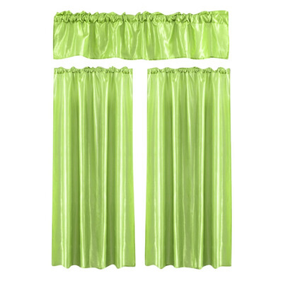 

Valance &Curtain Panels Curtain Set Solid Color Blackout Small Curtain Drape for Kitchen Study Room Coffee Shop Curtain