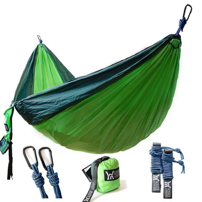 

Siaonvr New Double Camping Hammock Lightweight Nylon Portable Hammock