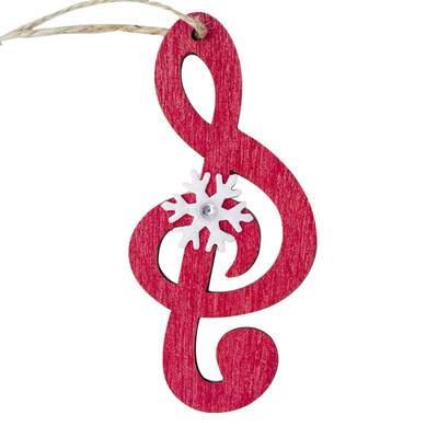 

Gobestart Christmas Decorations Wooden Painted Snowflake Musical Notes Christmas Ornaments