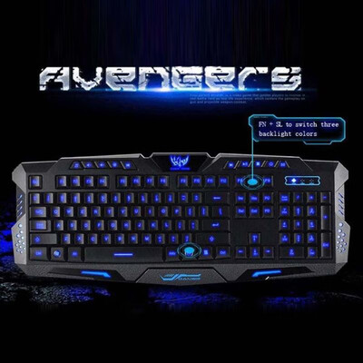 

HXSJ J30 USB Wired Keyboard Backlight 5500DPI Adjustable Optical Mouse Kit