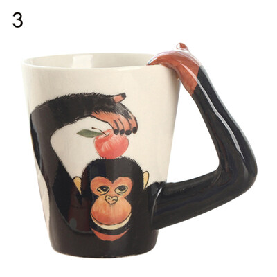 

350ML 3D Hand-painted Lovely Animal Ceramic Water Cup Creative Coffee Tea Mug