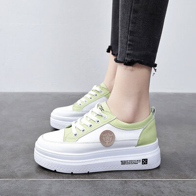 

Plain sole high recreational womens shoes sports running single shoes small white shoes spring&autumn students