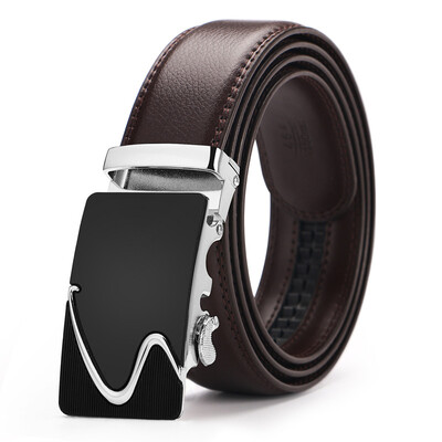 

Fashion Famous Luxury Belts Male 2019 Top sale Automatic Buckle Belts For Men Brown brand Leather Man Belt