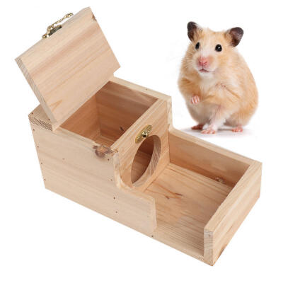 

Greensen Wooden Hamster Bed Small Animal Warm House Hamster Rest Nest Pet Toy